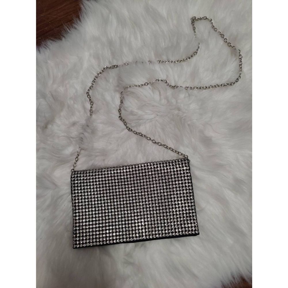 Amber Sceats Rhinestone and Satin Crossbody NWOT